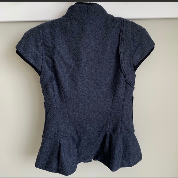 Nanette Lepore Cap Sleeve Corset Charcoal Jacket - Picture 2 of 8